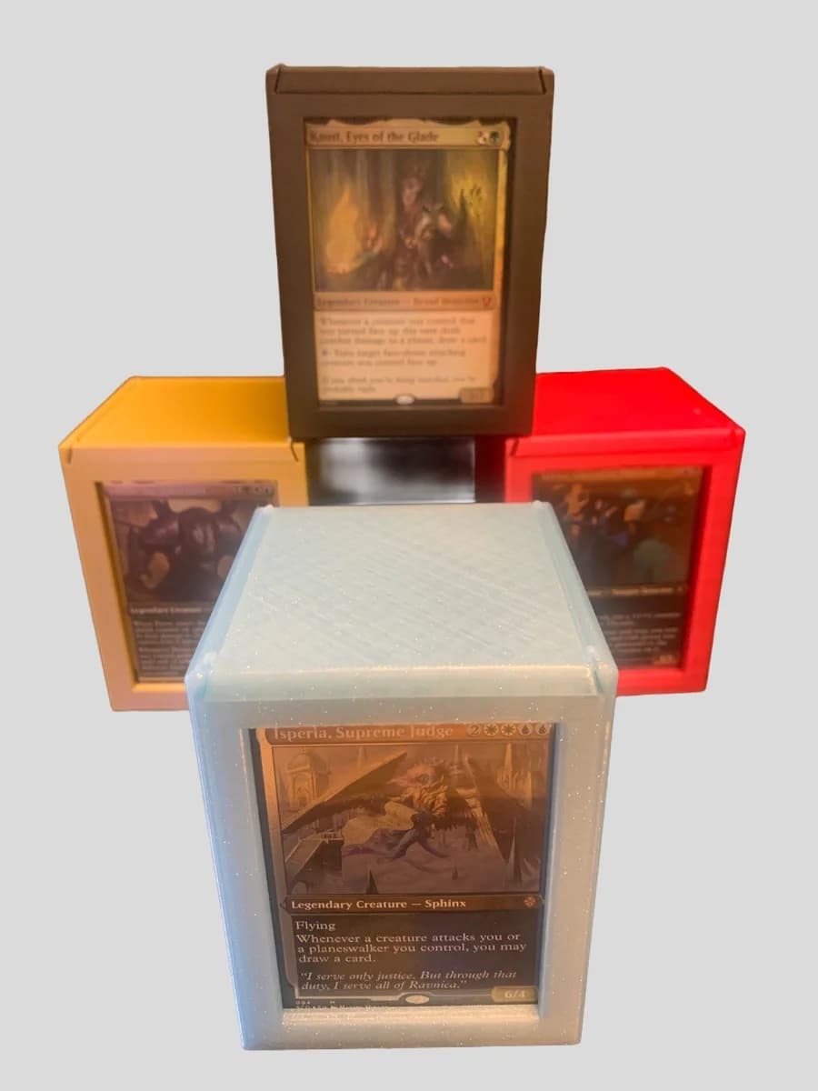 100 Card Deck Box - MTG Commander | Stackable | Window Display | Various Colours