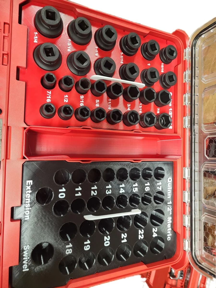 Milwaukee Packout Insert Liner for Quinn 1/2" Impact Socket Set SAE & Metric