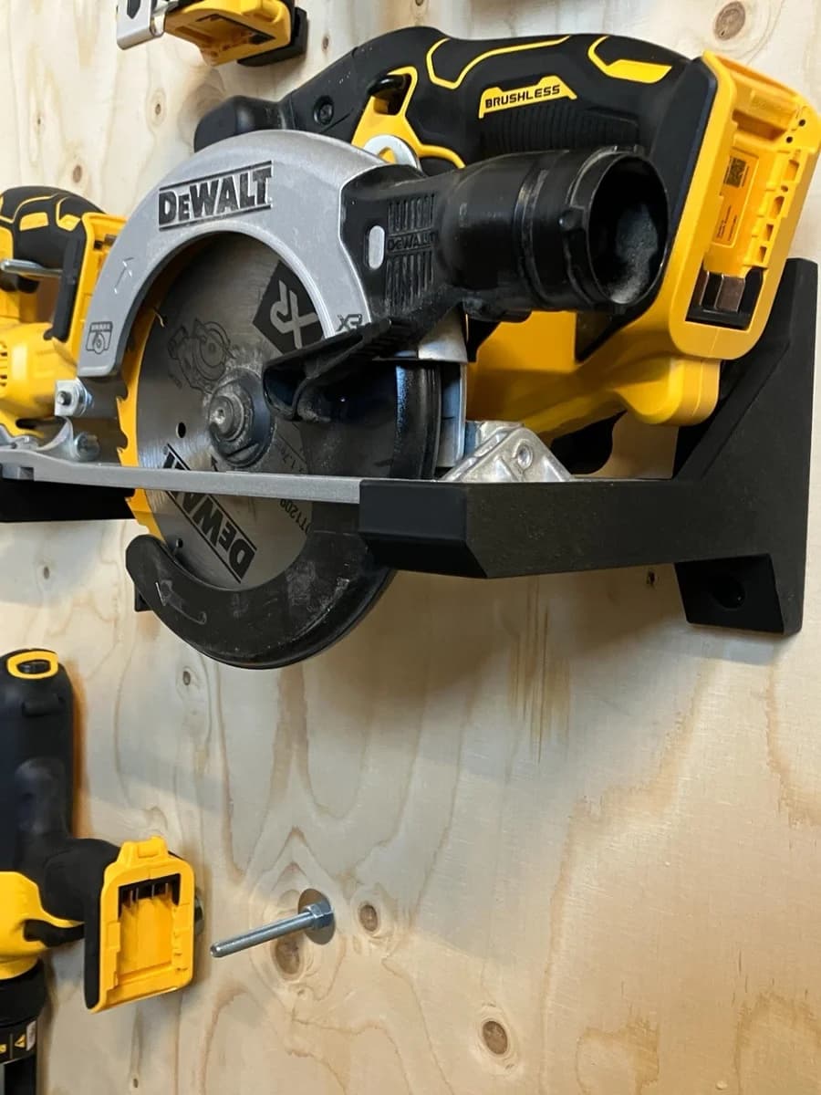 DeWalt DCS391N 18V Circular Saw Wall Mount Holder PLA Black Bracket