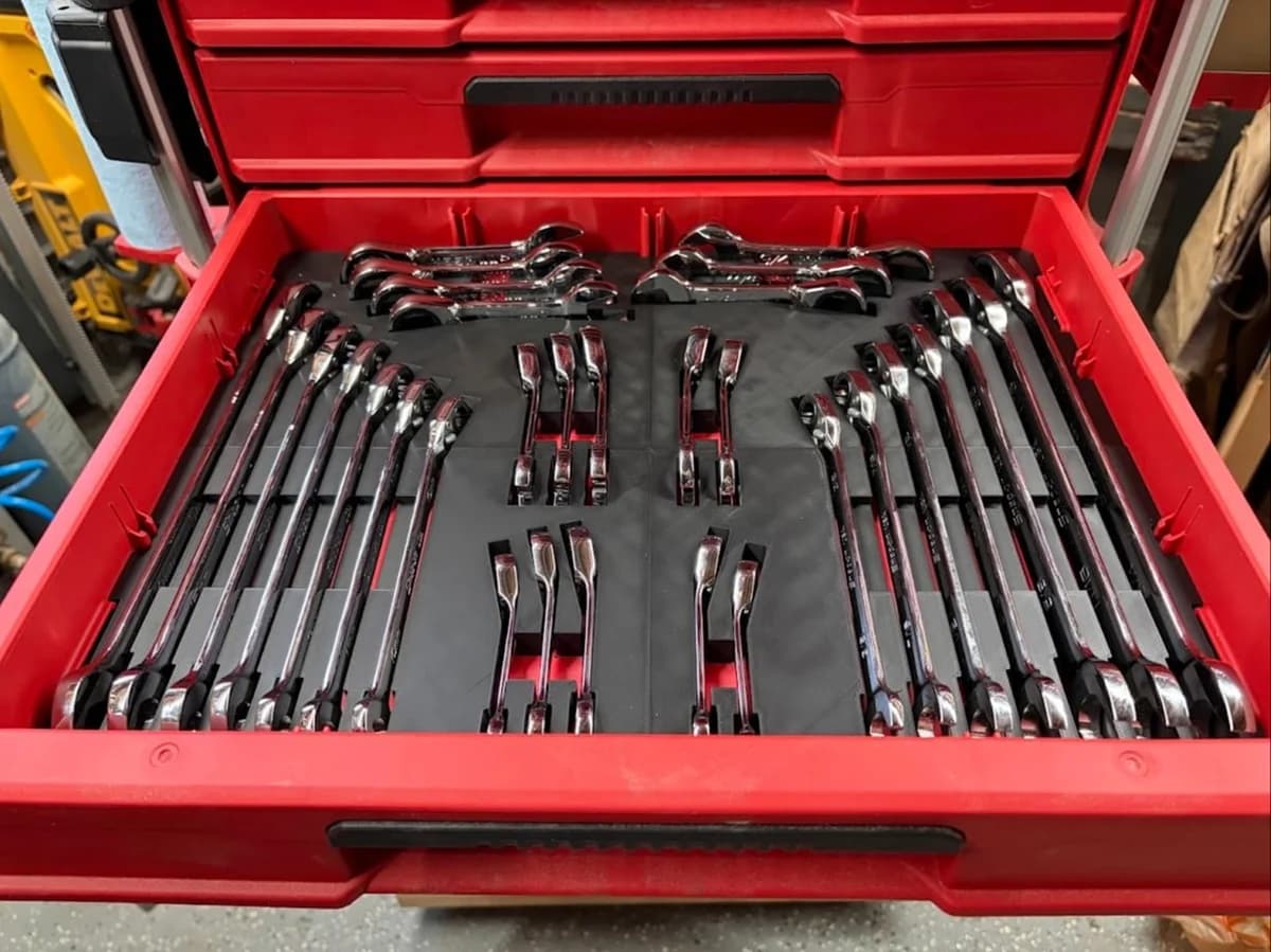 Milwaukee Packout Insert Liner for Ratcheting Wrench Sets 4-Drawer Tool Box