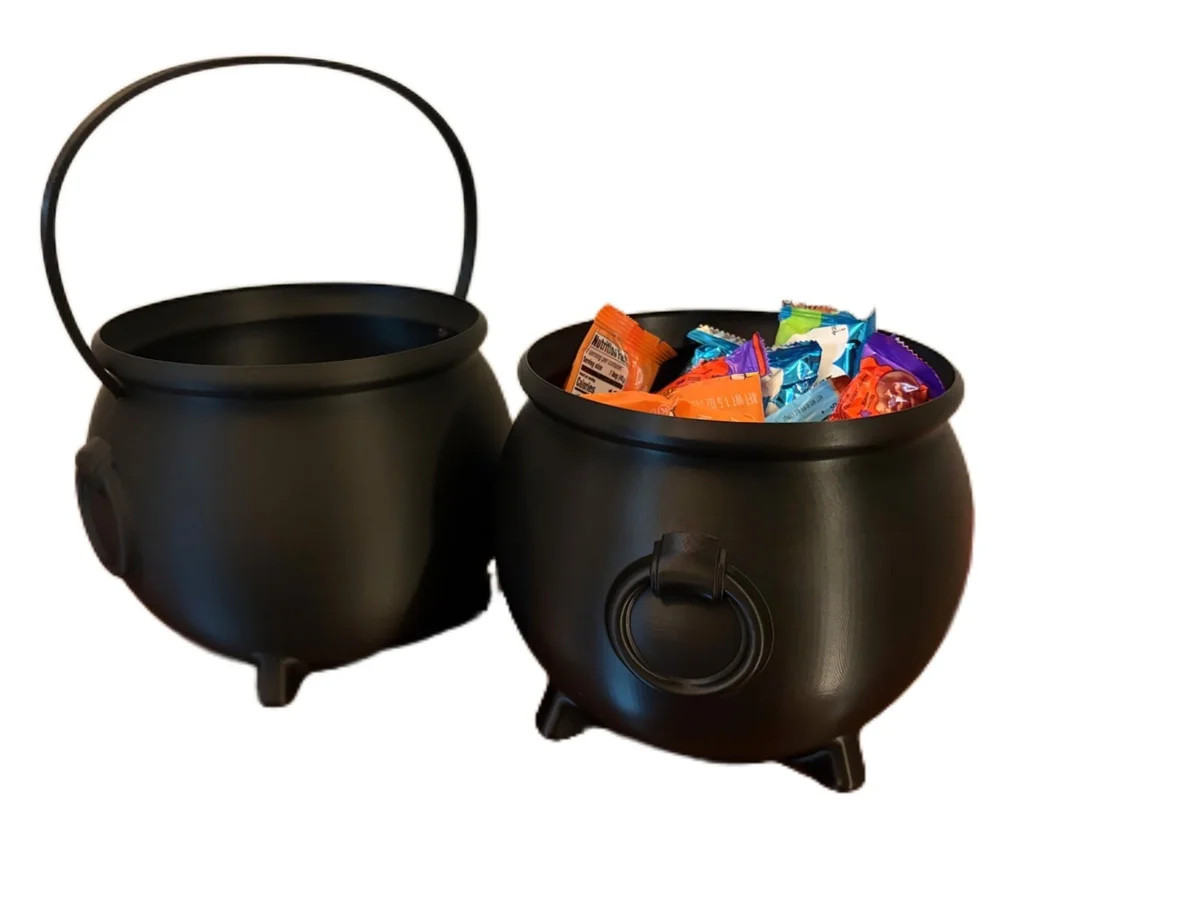Halloween Witch Cauldron Candy Bowl & Treat Bucket for Halloween