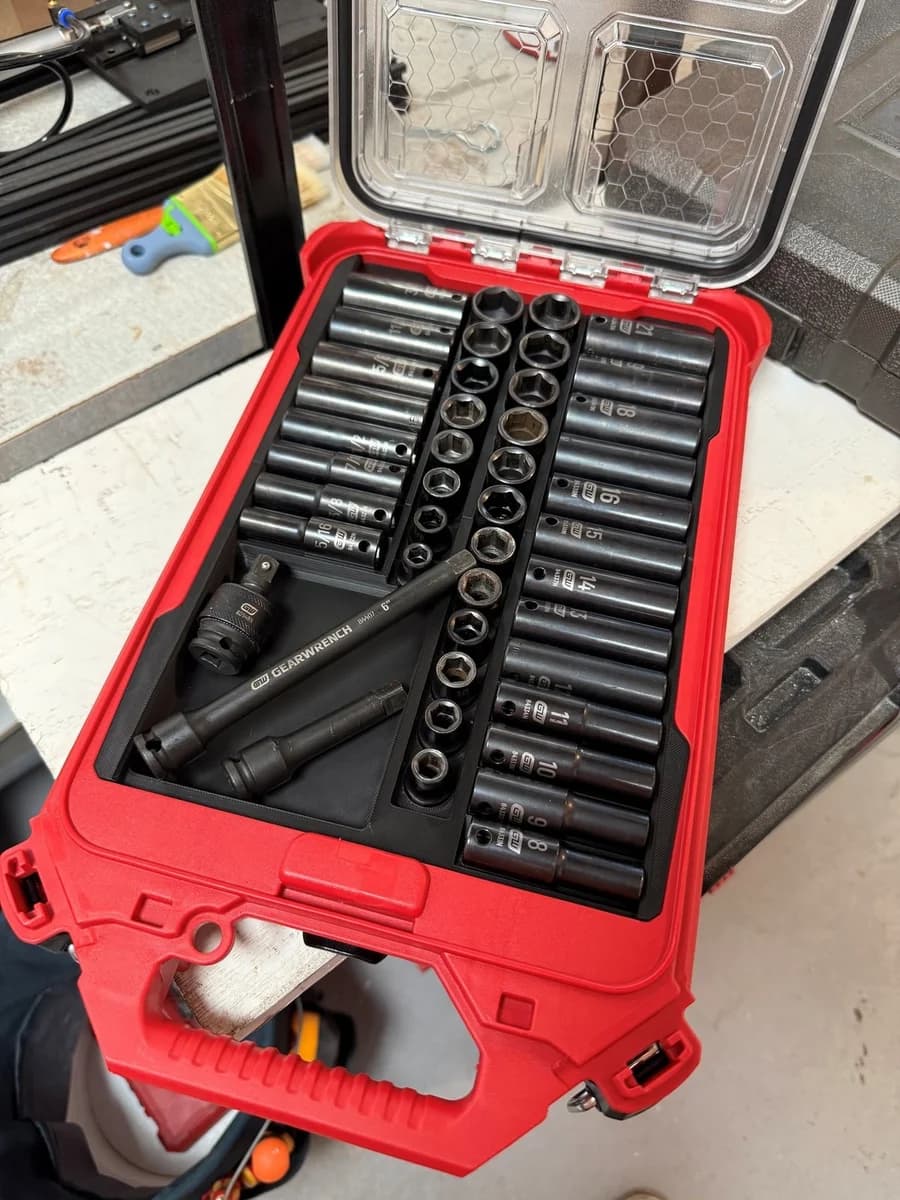 Milwaukee Packout Insert Liner for GearWrench 3/8" 44-Piece Impact Socket Set