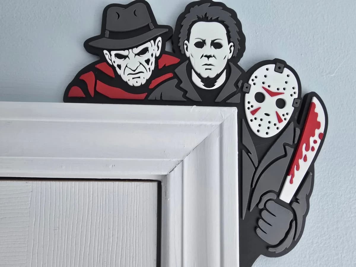 Halloween Horror Slasher Movie Door Frame Corner Decor for Door Window Frames