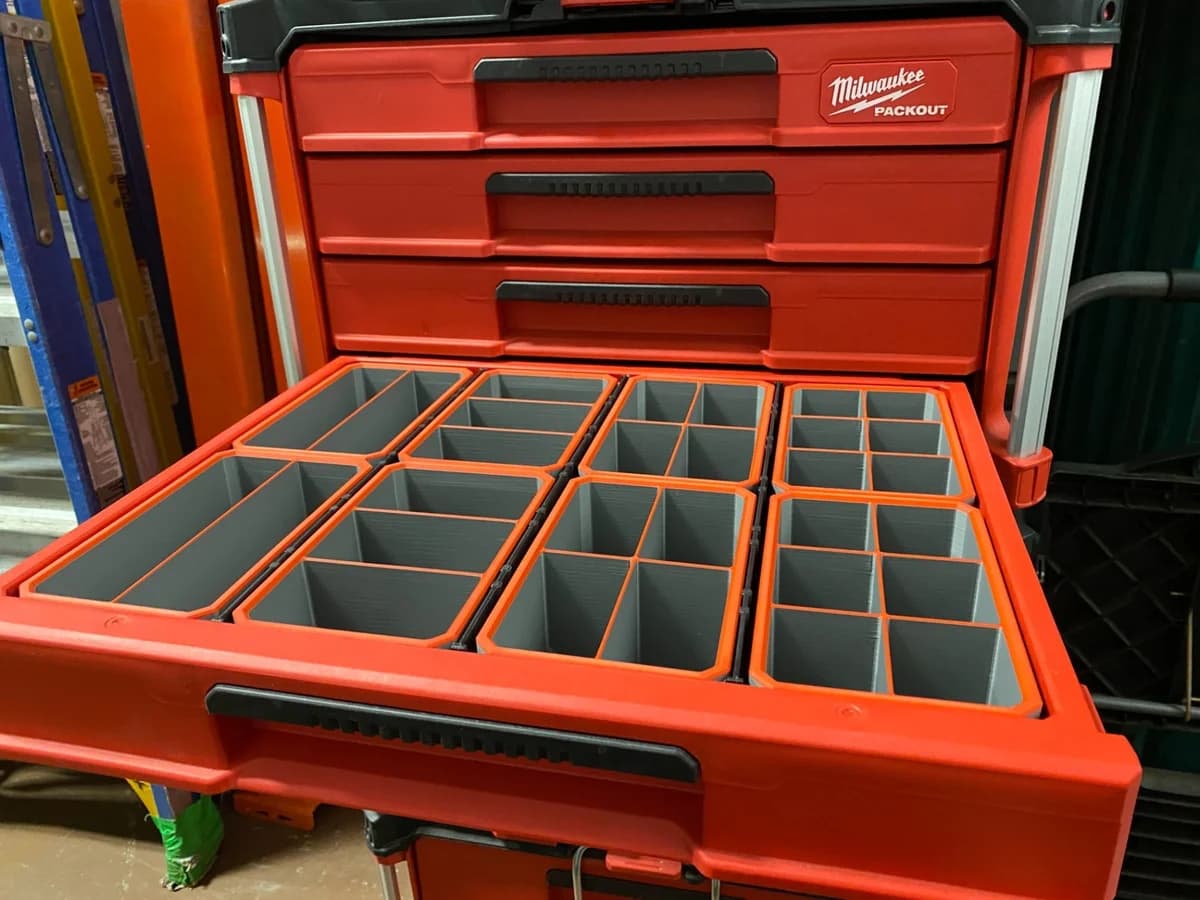 Milwaukee Packout Insert Liner for 4-Drawer Tool Box - Removable Bin Priced /bin