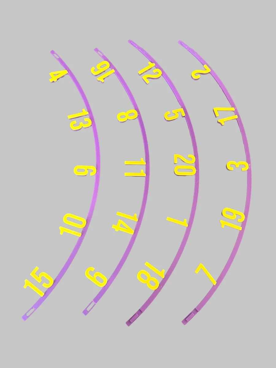 Dartboard Number Ring – Purple & Yellow, Winmau Blade, TOR, One80, Red Dragon photo 2