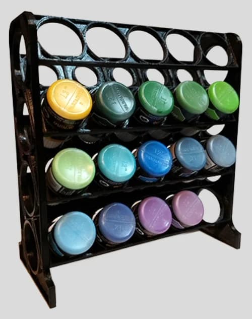 Miniature Paint Rack 4x5 | 20 Pot Holder | DnD Warhammer 12ml Paint Storage Stan