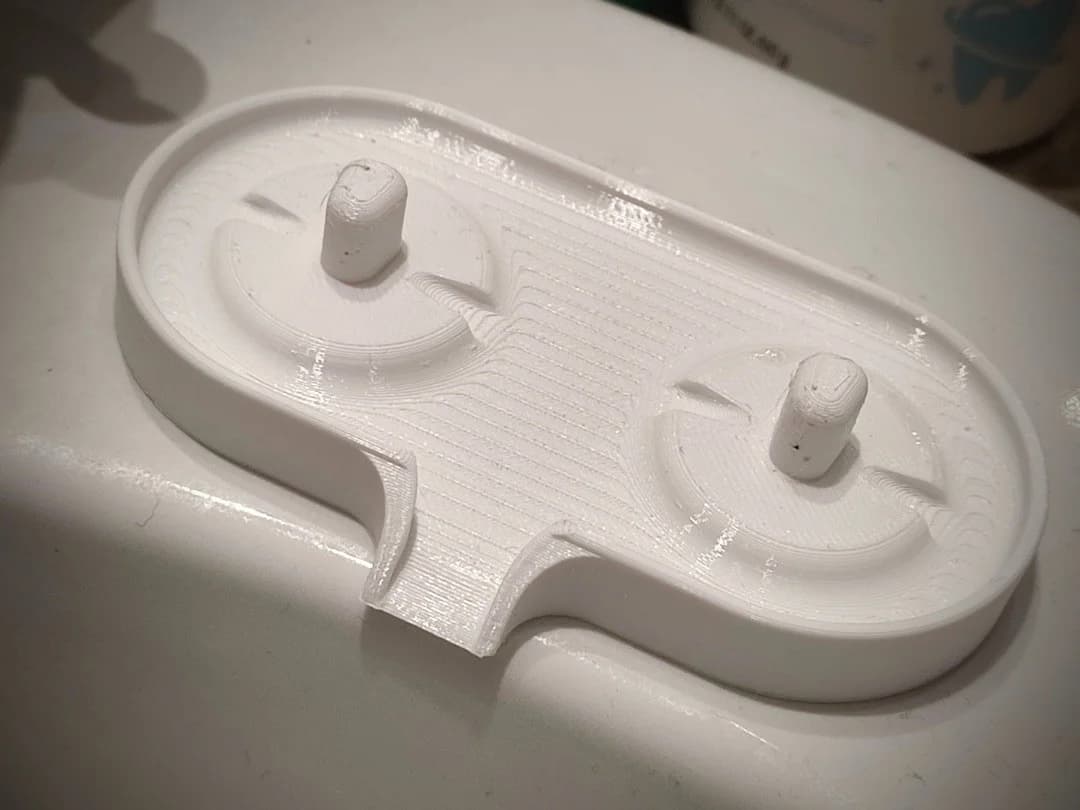 Oral-B Electric Toothbrush Holder Stand | 2 Slot Bathroom Sink & Drainage Spout