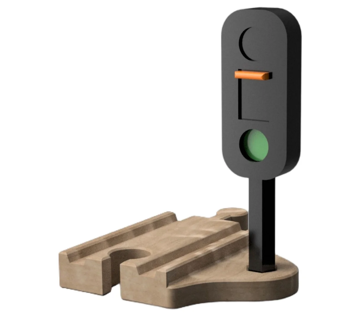 Wooden Train Traffic Light for IKEA LILLABO and Brio Toy Tracks