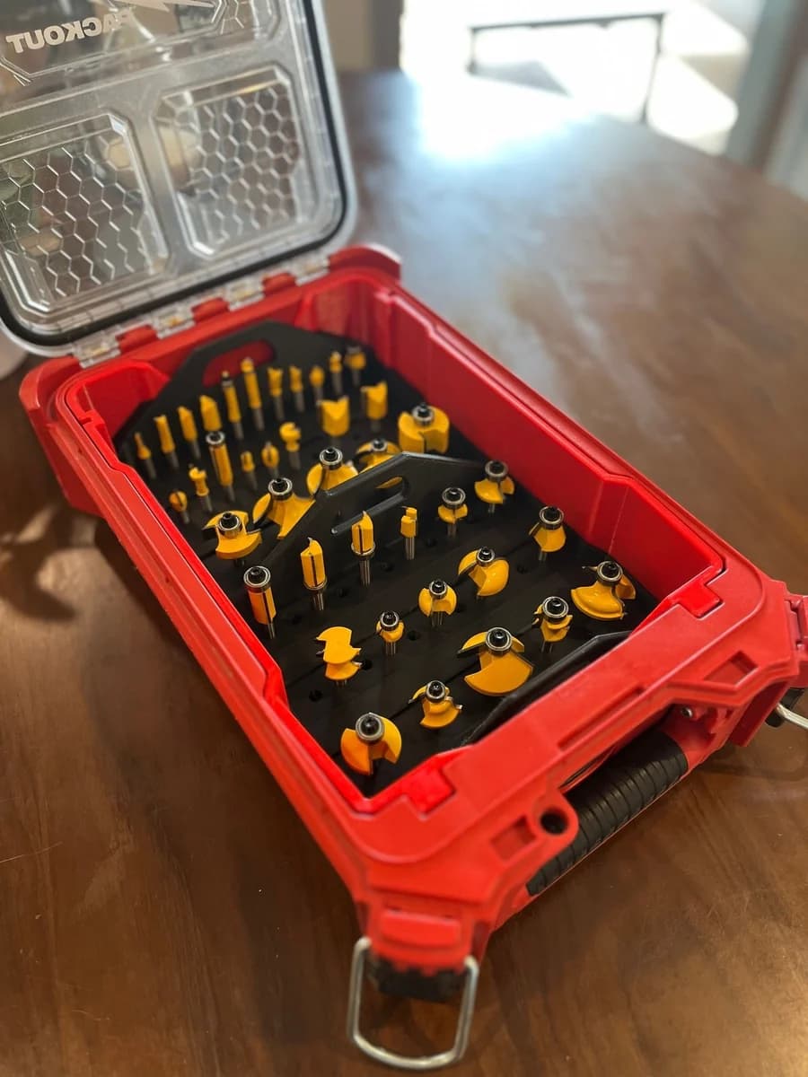 Milwaukee Packout Insert Liner for 1/4 Inch Router Bits