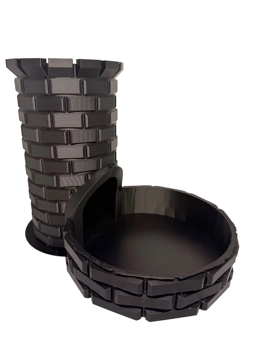3D Printed Castle Dice Tower & Tray Set | DnD Tabletop RPG Board Game Accessory photo 2