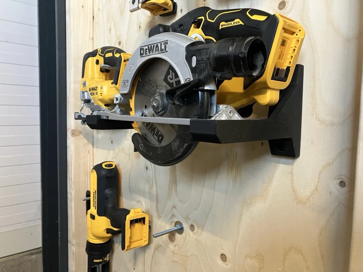 DeWalt DCS391N 18V Circular Saw Wall Mount Holder PLA Black Bracket photo 4