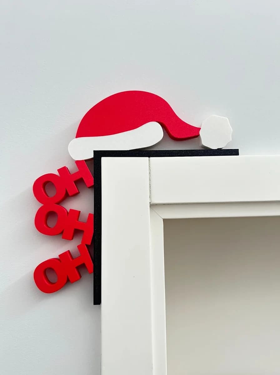 Christmas Ho Ho Ho Door Corner Decoration Festive Holiday Sign for Door Frames