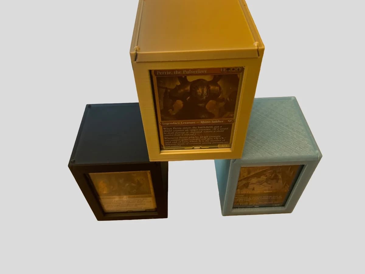 100 Card Deck Box - MTG Commander | Stackable | Window Display | Various Colours photo 3