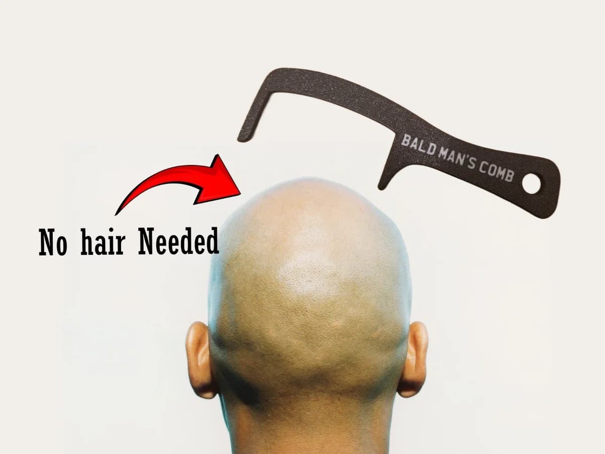 Bald Man's Comb - Funny Novelty Gag Gift for Bald Men - Secret Santa